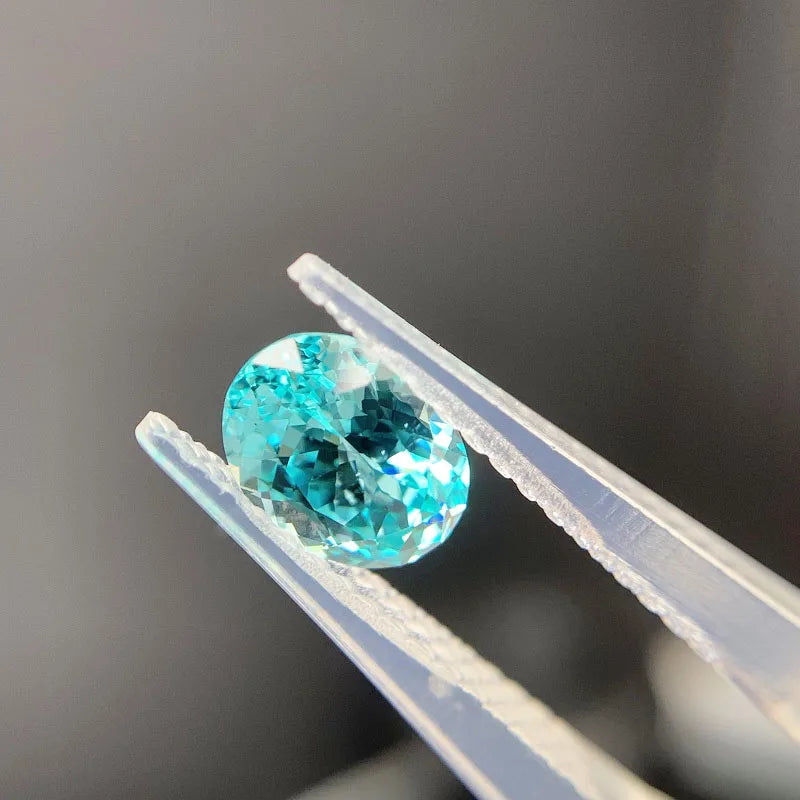 Lab Grown Paraiba Oval Shape Loose Gemstones for Jewelry Making