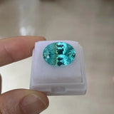 Lab Grown Paraiba Oval Shape Loose Gemstones for Jewelry Making