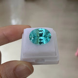 Lab Grown Paraiba Oval Shape Loose Gemstones for Jewelry Making