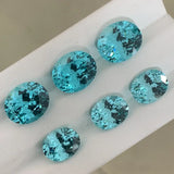 Lab Grown Paraiba Oval Shape Loose Gemstones for Jewelry Making