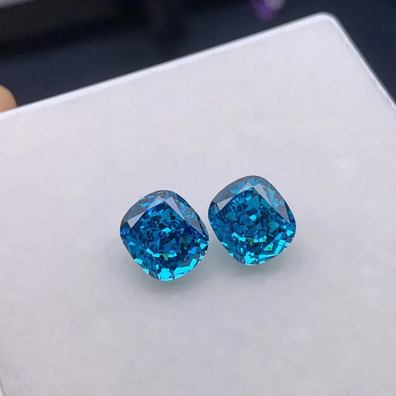Ruif 8x9mm Crushed Ice CZ Gemstone for DIY Jewelry Making