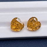 Heart Shape Orange Crushed Icu High Carbon Zirconia CZ Gemstone