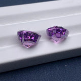 Purple Crushed Ice Heart CZ Gemstone for DIY Jewelry