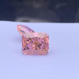 High Padparadscha Octangle Radiant Cut High Carbon Diamond Zirconia