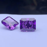 Purple Octangle Radiant Cut High Carbon Diamond Zirconia