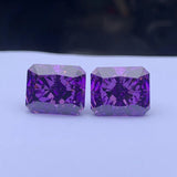Purple Octangle Radiant Cut High Carbon Diamond Zirconia