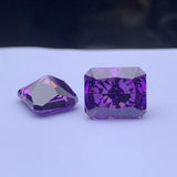 Purple Octangle Radiant Cut High Carbon Diamond Zirconia