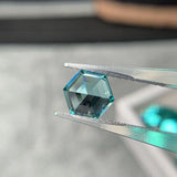 High Hexagon Cut Lab Grown Paraiba Stone for Jewelry Making