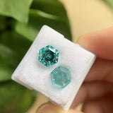 High Hexagon Cut Lab Grown Paraiba Stone for Jewelry Making