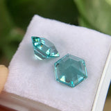 High Hexagon Cut Lab Grown Paraiba Stone for Jewelry Making