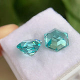 High Hexagon Cut Lab Grown Paraiba Stone for Jewelry Making