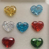Ruif Happy Heart 10x12mm CZ Loose Stone Multicolor