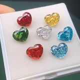 Ruif Happy Heart 10x12mm CZ Loose Stone Multicolor