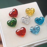 Ruif Happy Heart 10x12mm CZ Loose Stone Multicolor