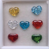 Ruif Happy Heart 10x12mm CZ Loose Stone Multicolor