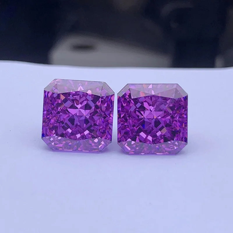Ruif Square CZ Gemstone Octangle Crushed Ice Cut 5A for Jewelry Making