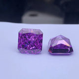 Ruif Square CZ Gemstone Octangle Crushed Ice Cut 5A for Jewelry Making