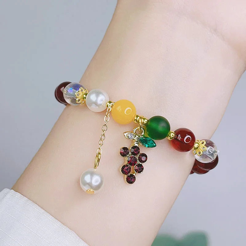 Ruifan 8mm Crystal Beaded Bracelets for Women YBR842