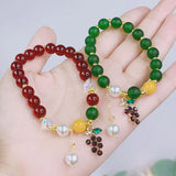 Ruifan 8mm Crystal Beaded Bracelets for Women YBR842