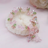 Ruifan Fox Pendant Pink Crystal Beaded Bracelet YBR563