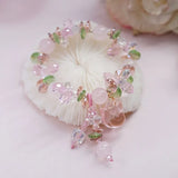 Ruifan Fox Pendant Pink Crystal Beaded Bracelet YBR563