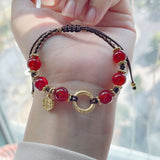 Ruifan Rabbit Red Agate Luck Bracelet