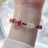 Ruifan Rabbit Red Agate Luck Bracelet