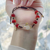 Ruifan Rabbit Red Agate Luck Bracelet