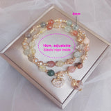 Ruifan Double Circle Agate Quartz Crystal Bracelet YBR217