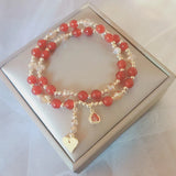 Ruifan Double Circle Agate Quartz Crystal Bracelet YBR217