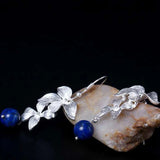 Lapis Lazuli 925 Silver Dangle Earrings for Women YEA101