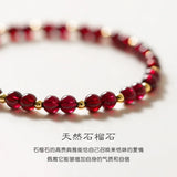 Ruifan Cinnabar Garnet Beaded Bracelet YBR774