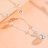 925 Sterling Silver Bell Pendant Anklets for Women Ladies Fine Jewelry YBR272