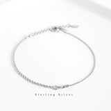 Ruifan 925 Silver Snake & Beads Chain Bracelet YBR163