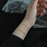 Ruifan 925 Silver Snake & Beads Chain Bracelet YBR163