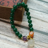 Natural Chalcedony Gourd Beaded Bracelet for Women