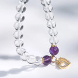 Heart Natural Himalayan Crystal Strawberry Crystal Women's Bracelet