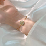 Ruifan Hetian Jade Pendant 925 Silver Bracelet for Women