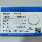 Green Jade 925 Silver Bangle Bracelet for Women Gift