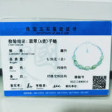 Green Jade 925 Silver Bangle Bracelet for Women Gift