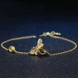 Natural Yellow Citrine/Green Olivine 14K 925 Sterling Silver Bracelets for Women