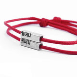 Red Rope Couple 925 Silver Bracelets Lucky Charm Wedding Jewelry