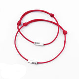 Red Rope Couple 925 Silver Bracelets Lucky Charm Wedding Jewelry