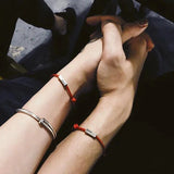 Red Rope Couple 925 Silver Bracelets Lucky Charm Wedding Jewelry
