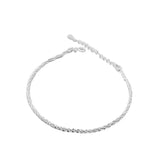 Ruifan 925 Silver Gypsophila Chain Bracelet for Women YBR145