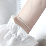 Ruifan 925 Silver Gypsophila Chain Bracelet for Women YBR145