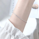 Ruifan 925 Silver Gypsophila Chain Bracelet for Women YBR145