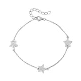 Ruifan CZ 925 Sterling Silver Link Chain Bracelet Women