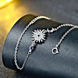 Ruifan Sun CZ Slim Chain 925 Silver Bracelet YBR030