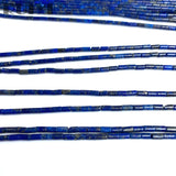 Ruiyi Natural Lapis Lazuli Tube 2x4mm Beads